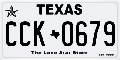 TX license plate CCK0679