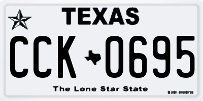 TX license plate CCK0695