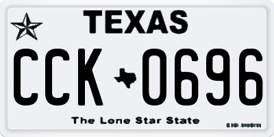 TX license plate CCK0696