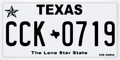 TX license plate CCK0719