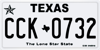 TX license plate CCK0732