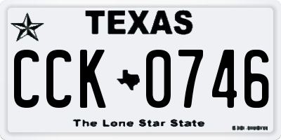 TX license plate CCK0746