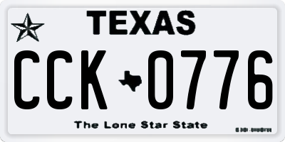 TX license plate CCK0776