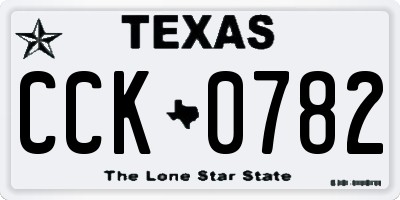TX license plate CCK0782