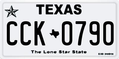 TX license plate CCK0790