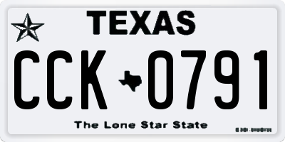 TX license plate CCK0791
