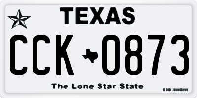 TX license plate CCK0873