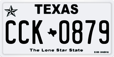 TX license plate CCK0879