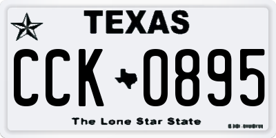 TX license plate CCK0895