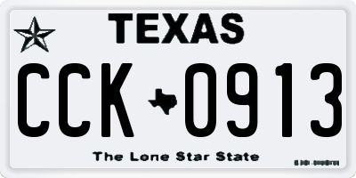 TX license plate CCK0913