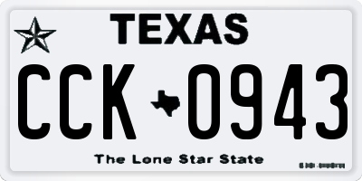 TX license plate CCK0943