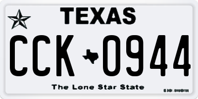 TX license plate CCK0944