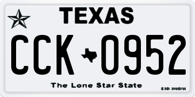 TX license plate CCK0952