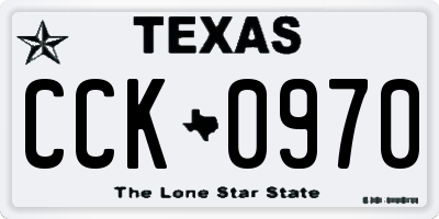 TX license plate CCK0970