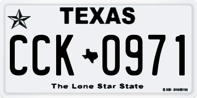 TX license plate CCK0971