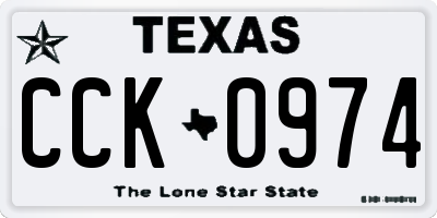 TX license plate CCK0974