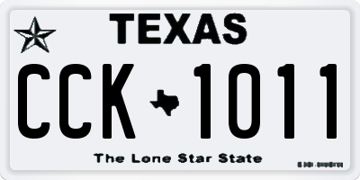 TX license plate CCK1011
