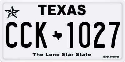 TX license plate CCK1027