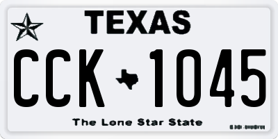 TX license plate CCK1045