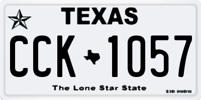 TX license plate CCK1057
