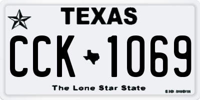 TX license plate CCK1069