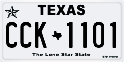 TX license plate CCK1101