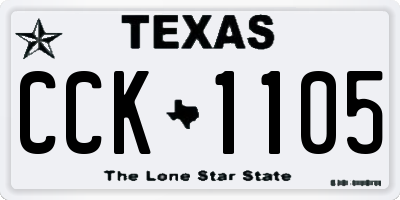 TX license plate CCK1105