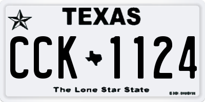 TX license plate CCK1124
