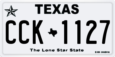 TX license plate CCK1127