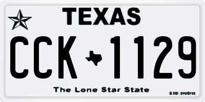 TX license plate CCK1129