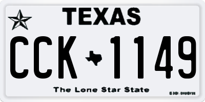 TX license plate CCK1149