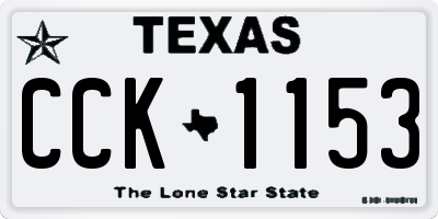 TX license plate CCK1153