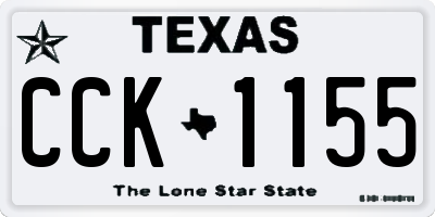 TX license plate CCK1155