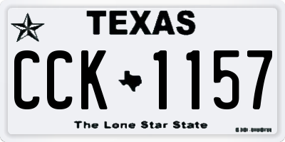 TX license plate CCK1157