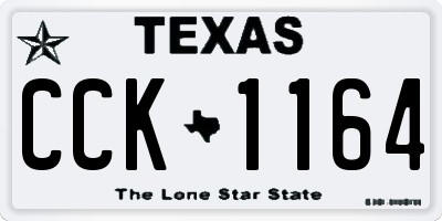 TX license plate CCK1164