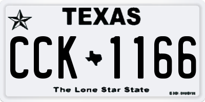 TX license plate CCK1166