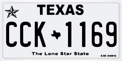 TX license plate CCK1169