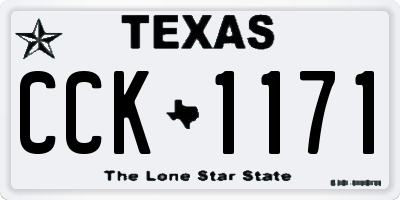 TX license plate CCK1171