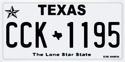 TX license plate CCK1195