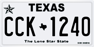 TX license plate CCK1240