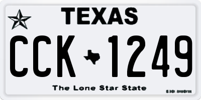 TX license plate CCK1249
