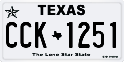 TX license plate CCK1251