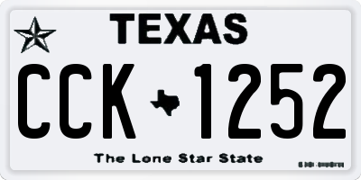 TX license plate CCK1252