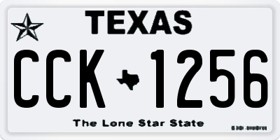 TX license plate CCK1256