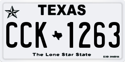 TX license plate CCK1263