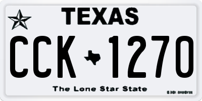 TX license plate CCK1270