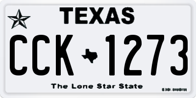 TX license plate CCK1273