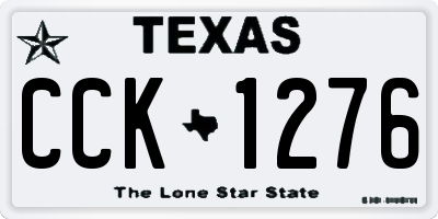 TX license plate CCK1276