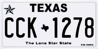 TX license plate CCK1278