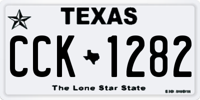TX license plate CCK1282